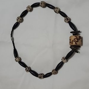 Wooden and Bead Necklace NWOT
